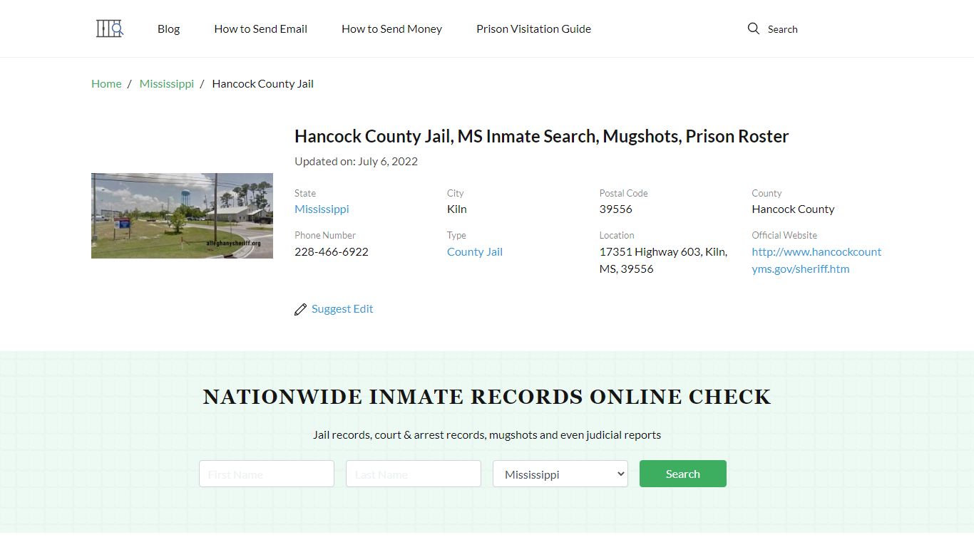 Hancock County Jail, MS Inmate Search, Mugshots, Prison ...